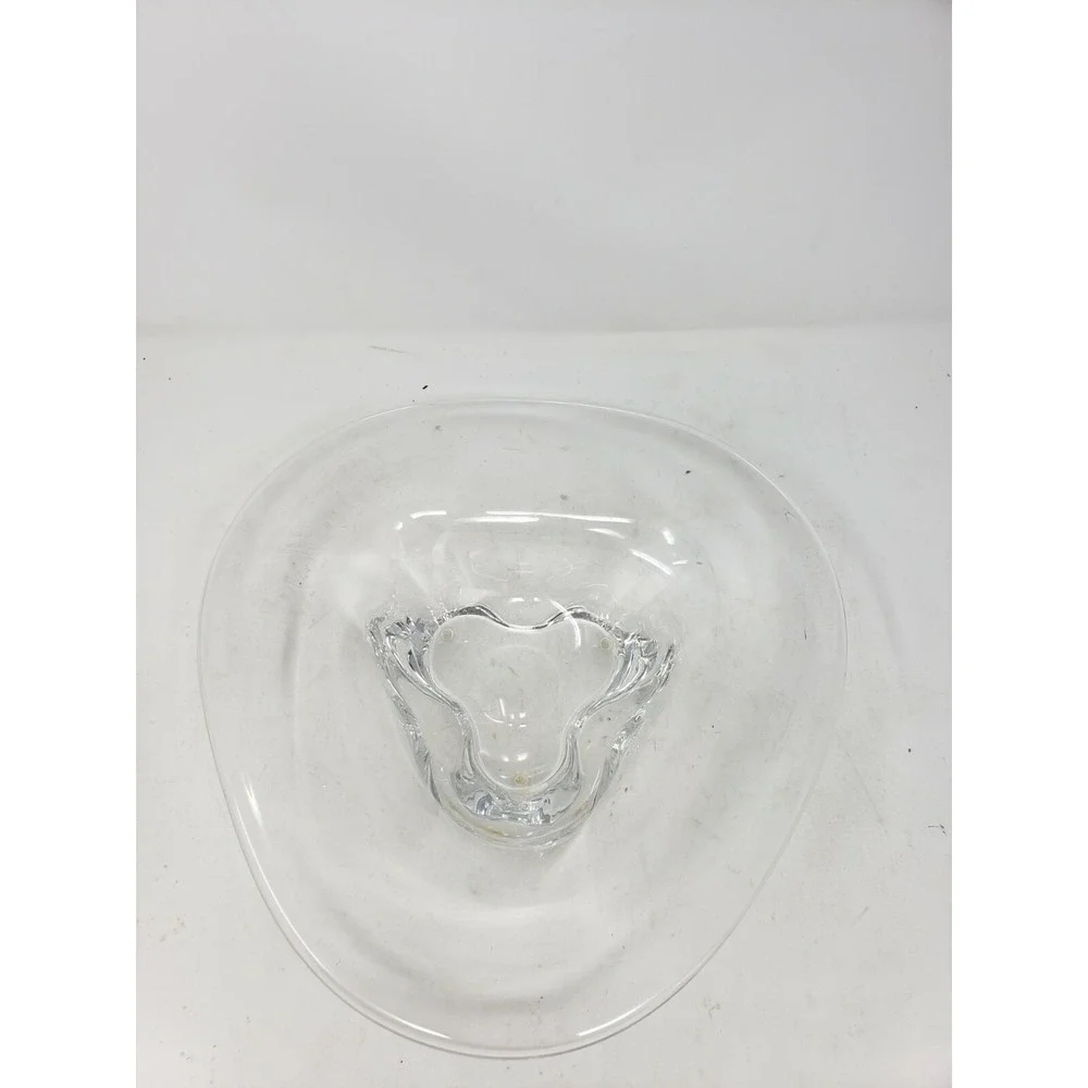 Orrefors Large Clear Crystal Bowl Vintage Modern Signed Numbered 6.5 Lbs 12.5